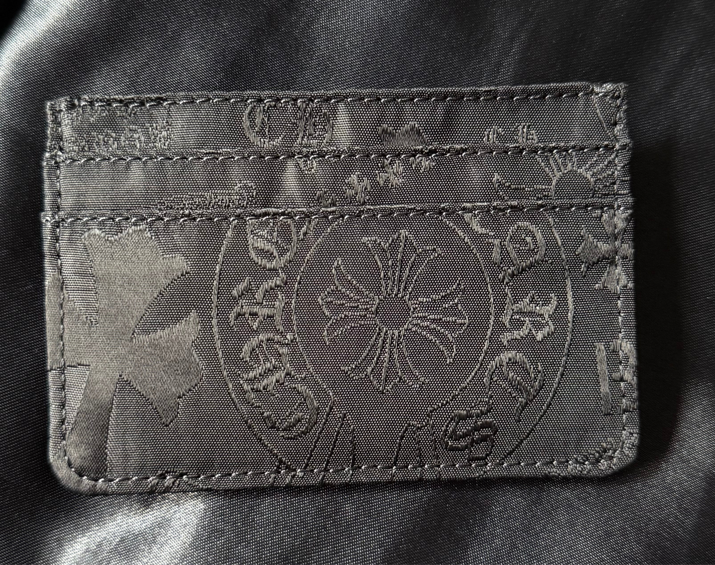 Black Nylon Double Sided Card Holder