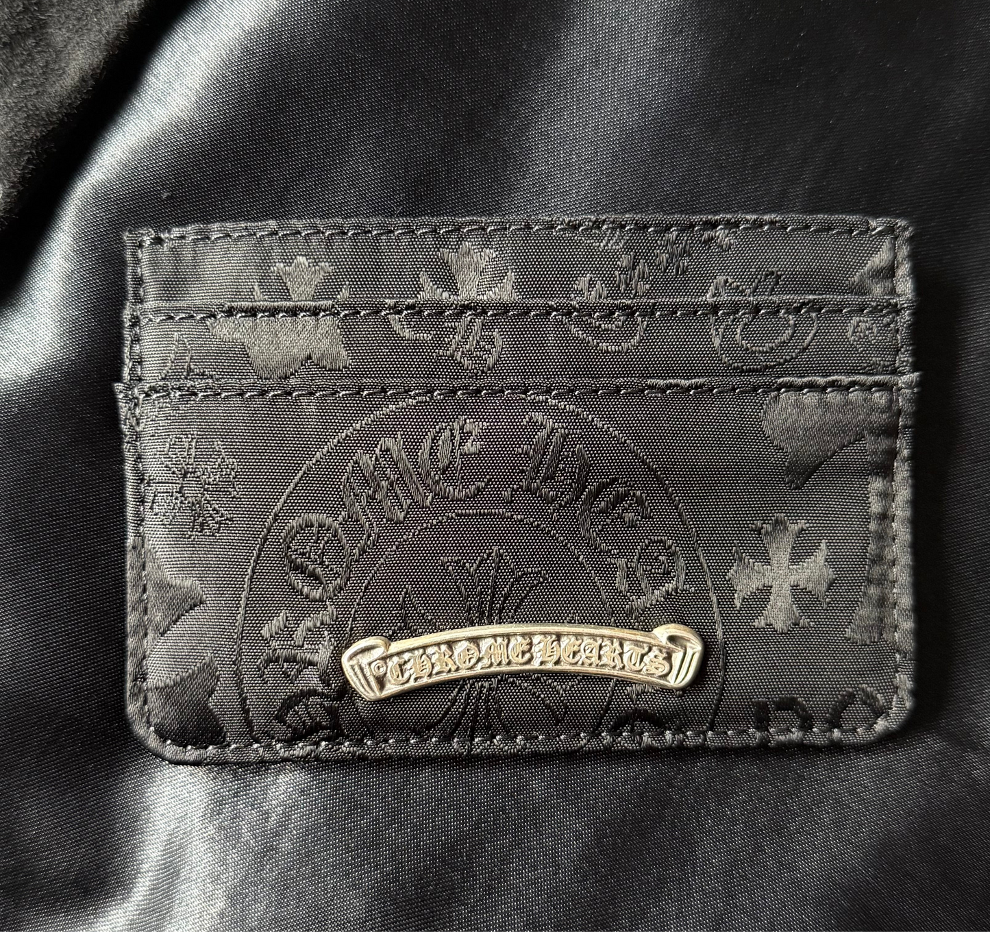Black Nylon Double Sided Card Holder