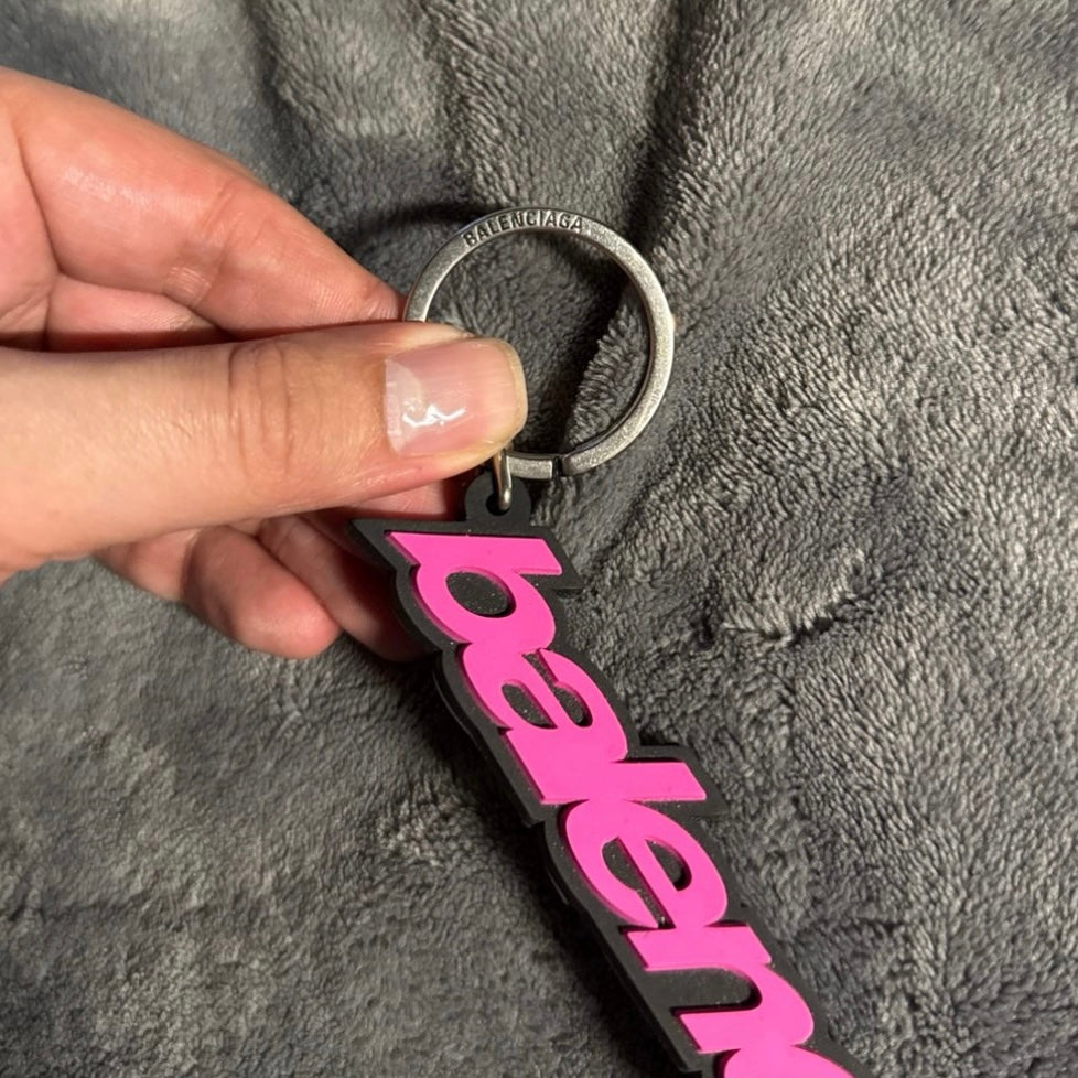 BALENCIAGA logo keychain