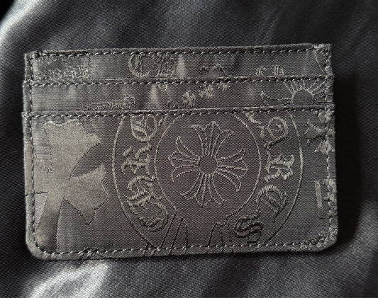 Black Nylon Double Sided Card Holder