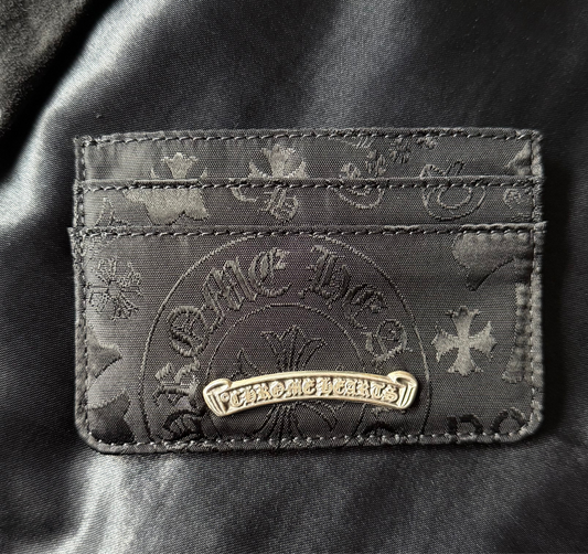 Black Nylon Double Sided Card Holder