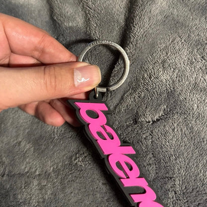 BALENCIAGA logo keychain